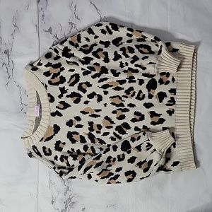 Pink Lily Cheetah Print Sweater